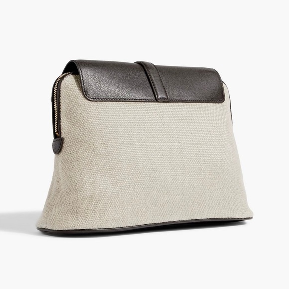 Loro Piana leather-trimmed canvas pouch - Picture 3 of 9